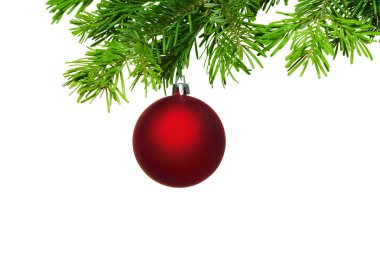 Beyaz arkaplanda izole edilmiş noel süslemesi