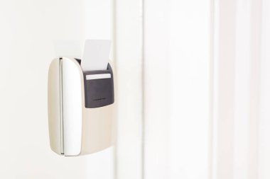 El Keycard elektronik kilit açma yakın çekim