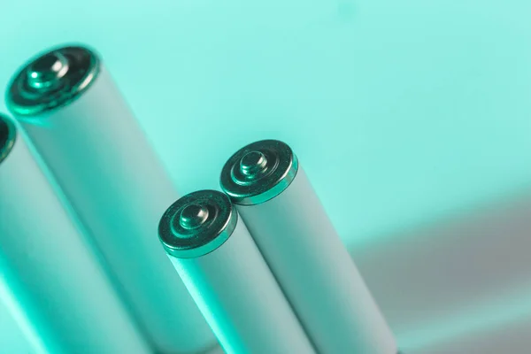 Batterier Blå Närbild — Stockfoto