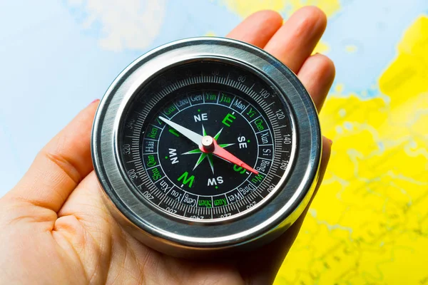 Compass Map Background Travel — Stock Photo, Image