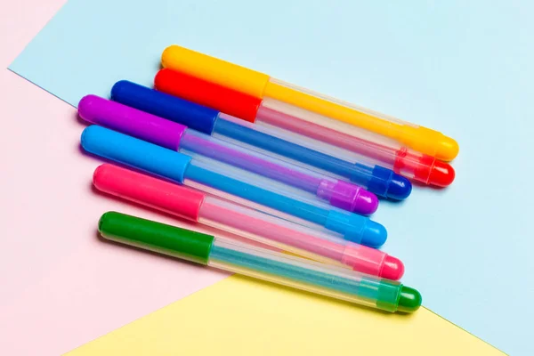 Colorful Marker Pens Colorfrul Backgroud — Stock Photo, Image