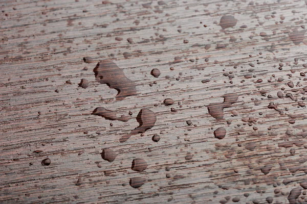 Kropla Wody Drewnianym Stole — Zdjęcie stockowe
