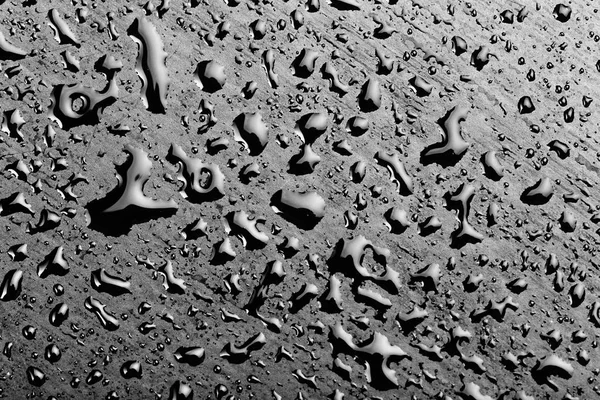 Брызги Воды Черном Полу — стоковое фото