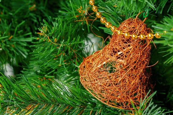 Close View Christmas Tree Decorative Elements — Stock Photo, Image