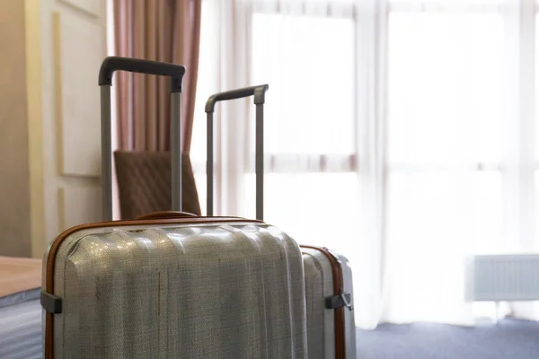 Eleganta Bagage Väskor Moderna Hotellrum — Stockfoto