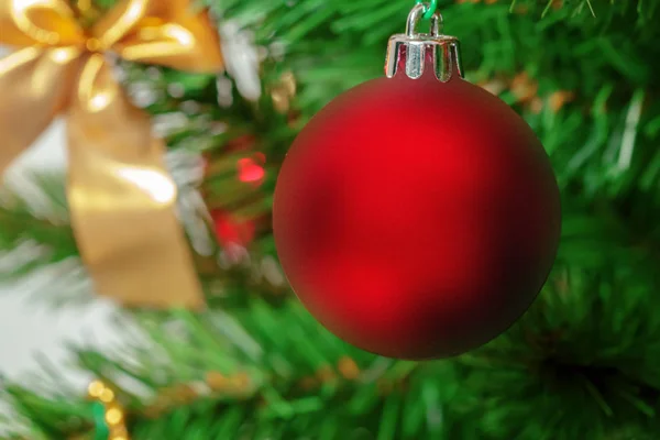 Close View Christmas Tree Decorative Elements — Stock Photo, Image