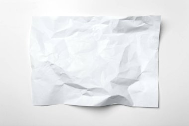 beyaz zemin üzerine beyaz buruşuk kağıt