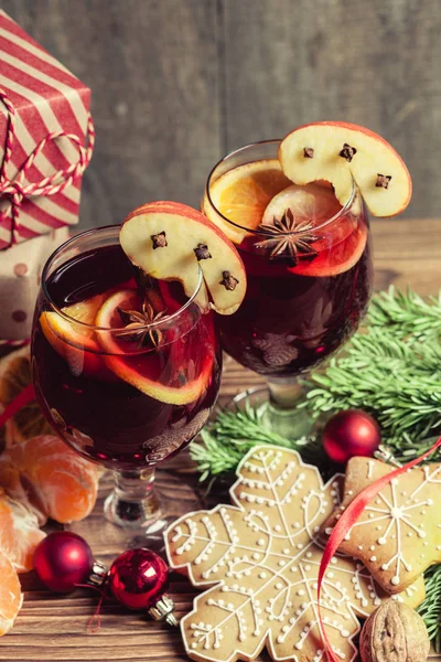 Natal Vinho Ruminado Com Especiarias — Fotografia de Stock