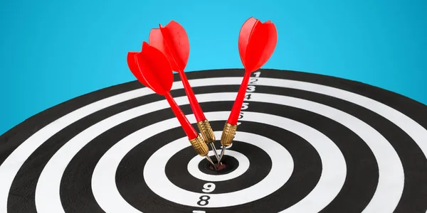 Darts Arrows Target Center — Stock Photo, Image