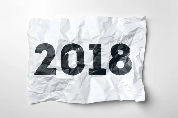 Anno Nuovo 2018 Carta Sgualcita — Foto Stock
