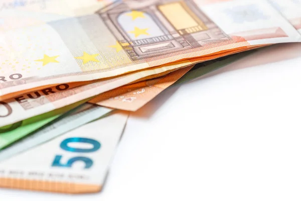 Банкноти Європейського Союзу Крупним Планом — стокове фото
