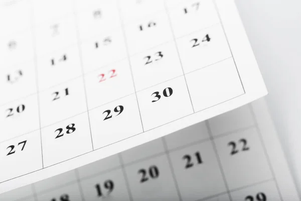 Pagine Del Calendario Close Business Time Concept — Foto Stock