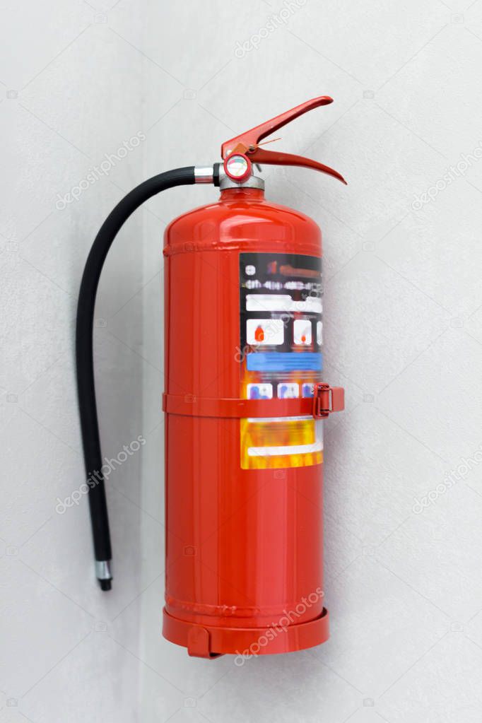 Fire extinguisher on the wall