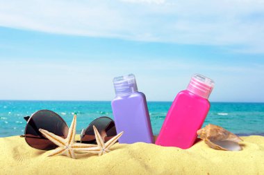 yaz kumları üzerinde plaj aksesuarları