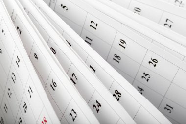 İş zaman kavramı takvim sayfalarını kapatın