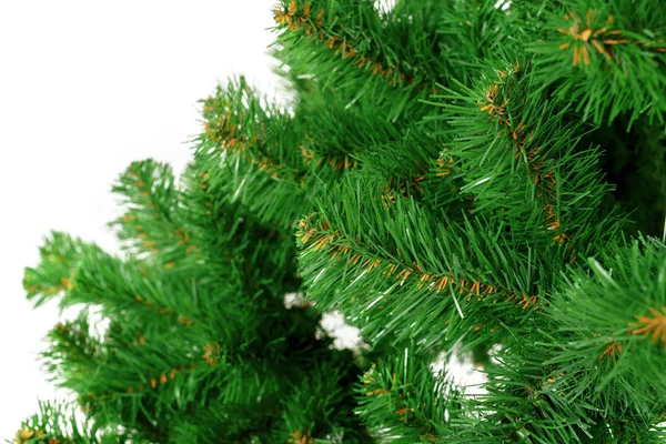 Albero Natale Disadorno Isolato Bianco — Foto Stock