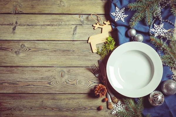 クリスマステーブルの場所の設定 — ストック写真