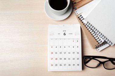 çalışma alanı. Takvim yakın çekim