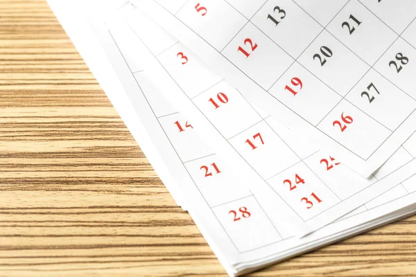 Calendario Sobre Mesa — Foto de Stock