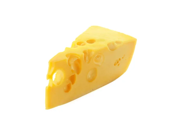 Peynir Beyazda Izole — Stok fotoğraf