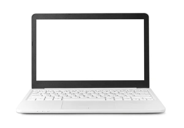 白に隔離されたノートパソコン — ストック写真
