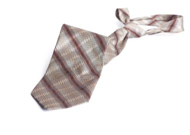 gri desenli erkek kravat izole üzerinde beyaz arka plan