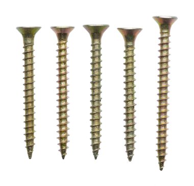 Beyaz arka plan üzerinde izole metal vida