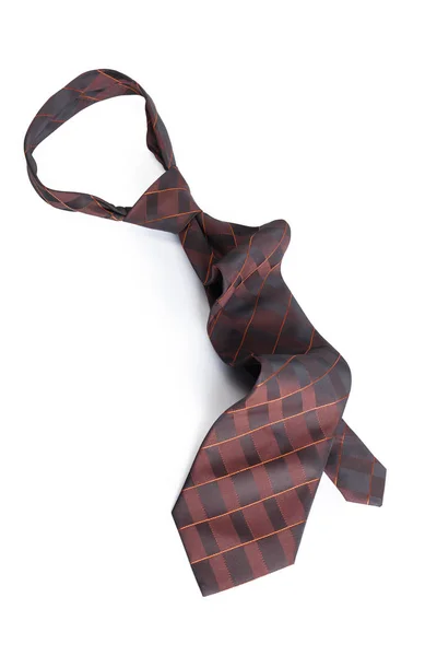 Cravată Masculină Model Roșu Izolată Fundal Alb — Fotografie, imagine de stoc