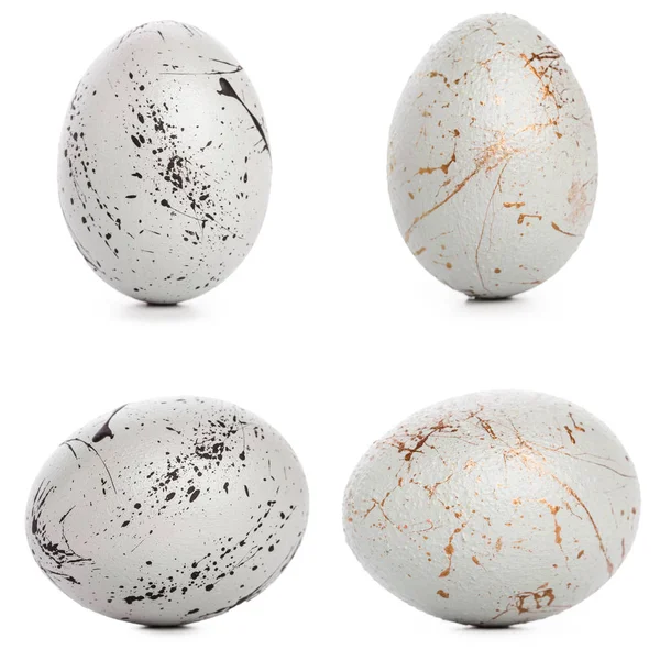Αυγά Του Πάσχα Απομονωμένα Λευκό — Φωτογραφία Αρχείου