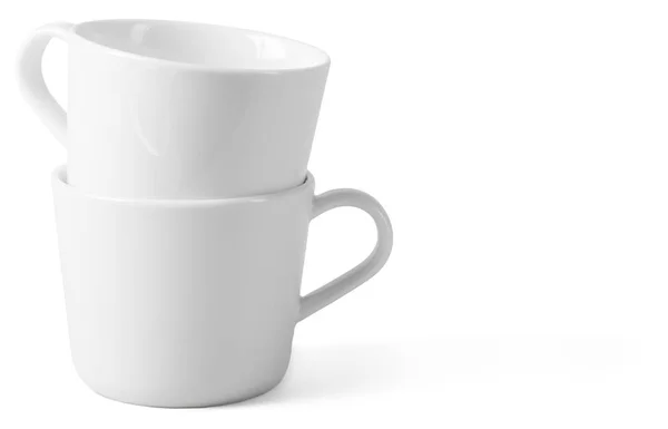 白い背景に分離された白いカップ — ストック写真