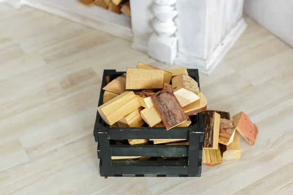 Pile Winter Firewood — Stock Photo, Image