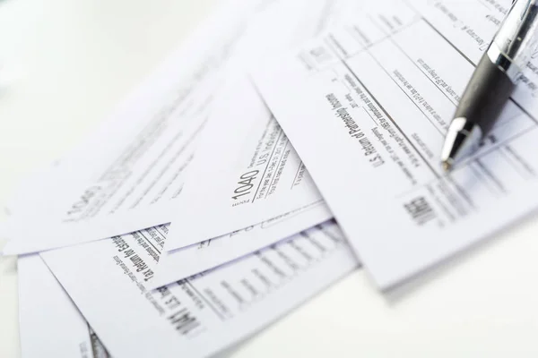 Formulários Fiscais Perto — Fotografia de Stock