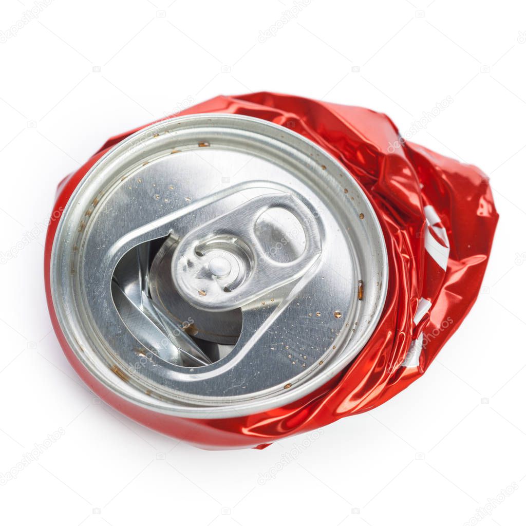 Compressed can isolated on a white background