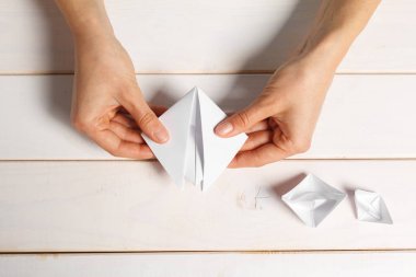 renkli origami kağıt figürleri Close-up