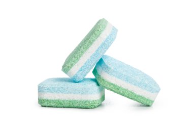 Beyaz bir arka plan üzerinde bulaşık makinesi Tablet