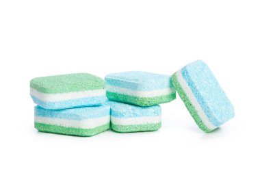 Beyaz bir arka plan üzerinde bulaşık makinesi Tablet