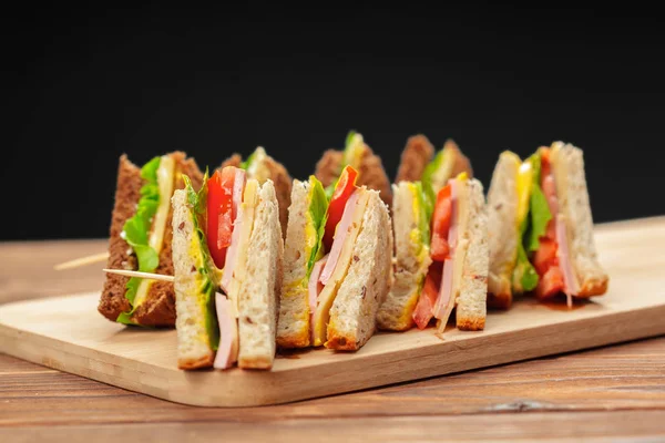 Sandwich Wooden Table — Stock Photo, Image