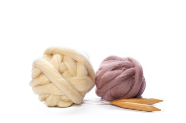 Beyaz arka plan üzerinde izole büyük iplik konu