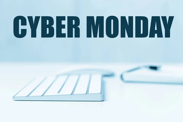 Cyber Monday Sign Computer — Stock Photo, Image