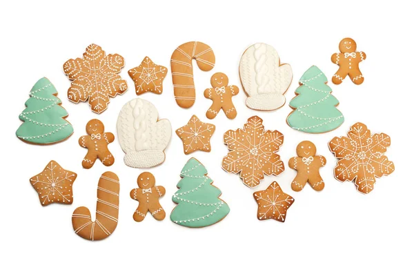 Christmas Hembakade Pepparkakor Cookie Vit — Stockfoto