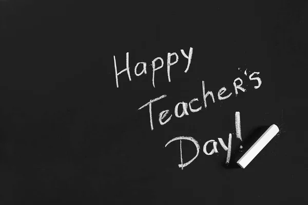 text happy teachers day written on a chalkboard