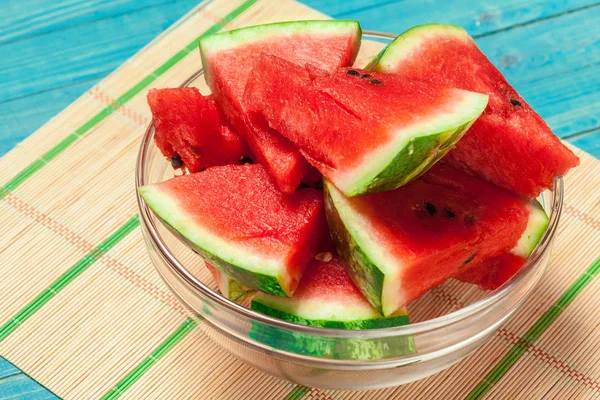 Plakken Watermeloen Close — Stockfoto