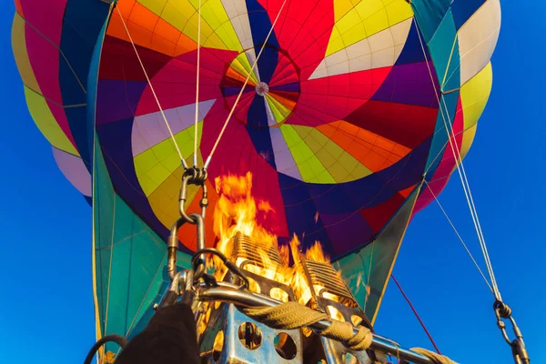 Nahaufnahme Von Heißluftballon Himmel — Stockfoto