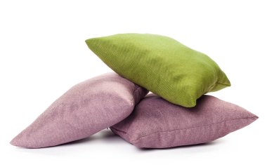 Beyaz arka plan üzerinde izole farklı yastıklar