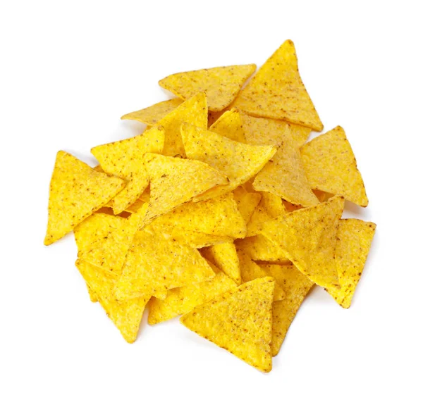 Corn Nachos White Background — Stock Photo, Image