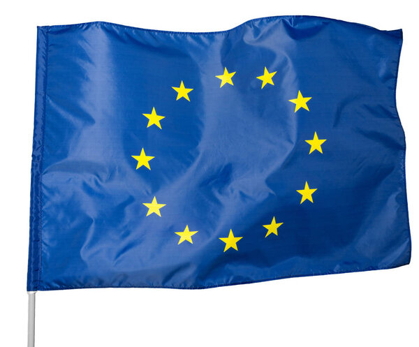European Union Flag, Isolated on white background