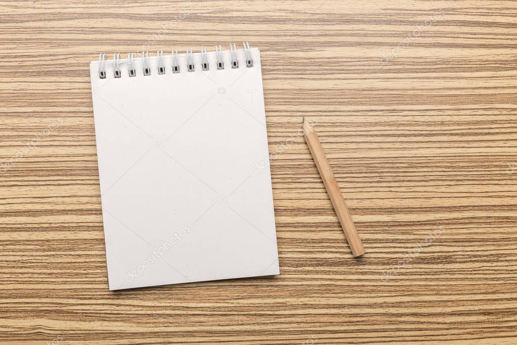 School supplies on wooden background