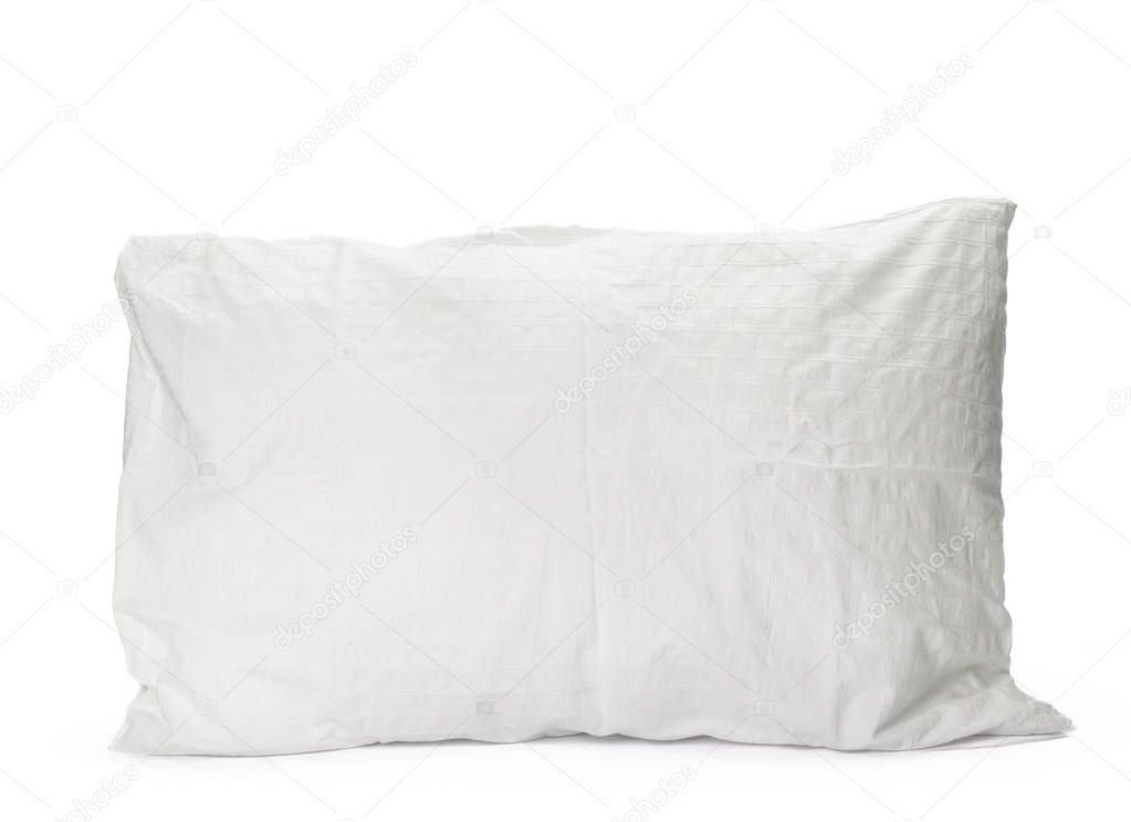 different pillows isolated on white background