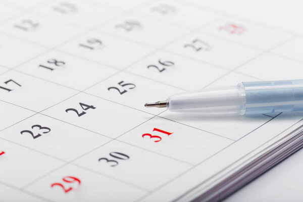 Проверьте даты в концепции делового календаря
