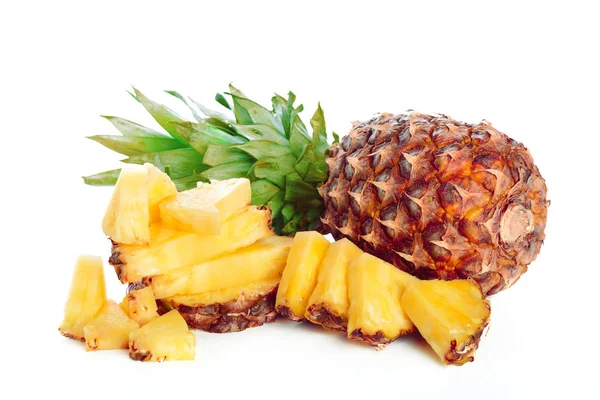 Piña Fresca Aislada Sobre Fondo Blanco — Foto de Stock